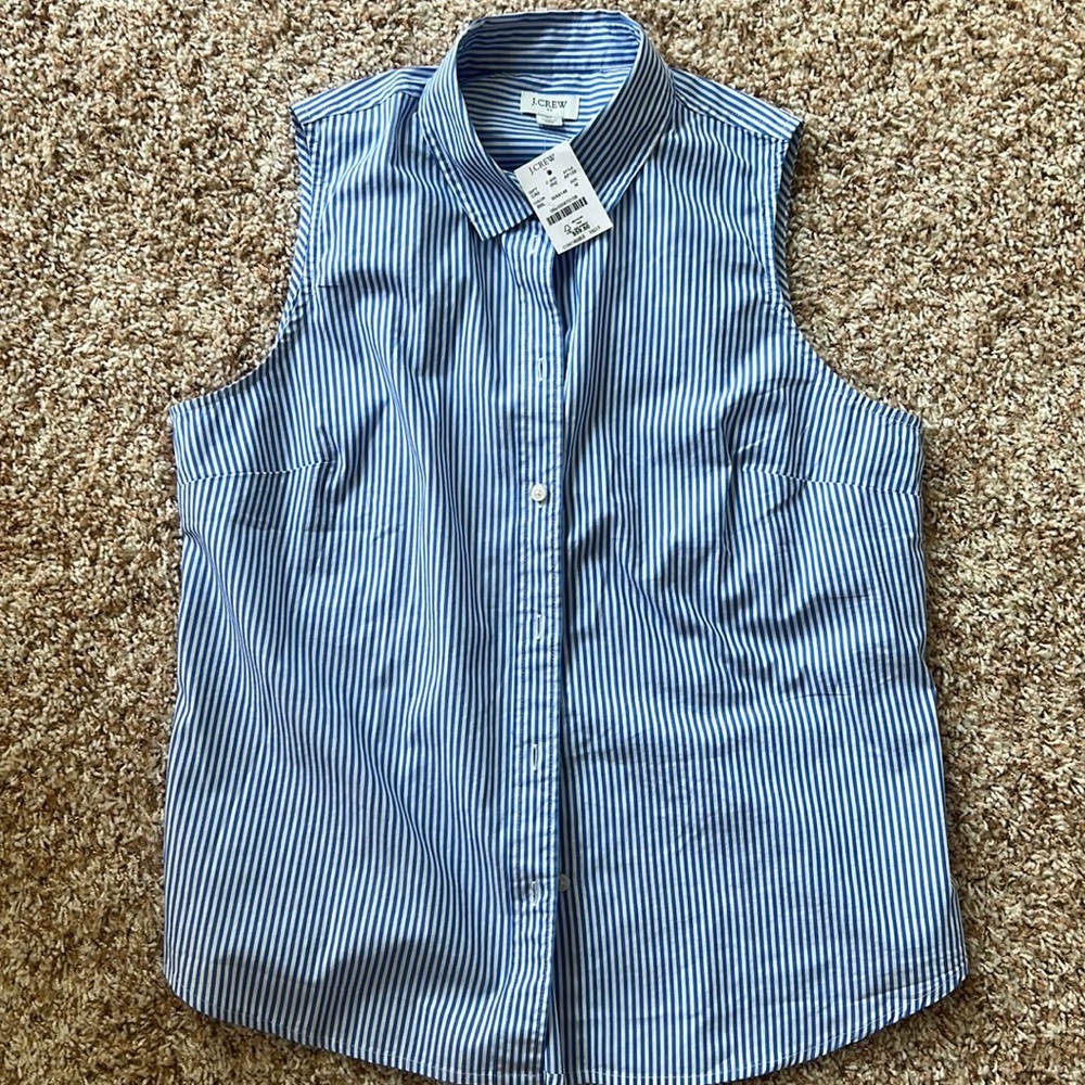 J Crew Sleeveless button up